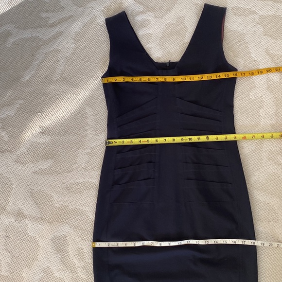 Tavan & Mitto sheath body contouring dark blue, sleeveless dress - Picture 15 of 17